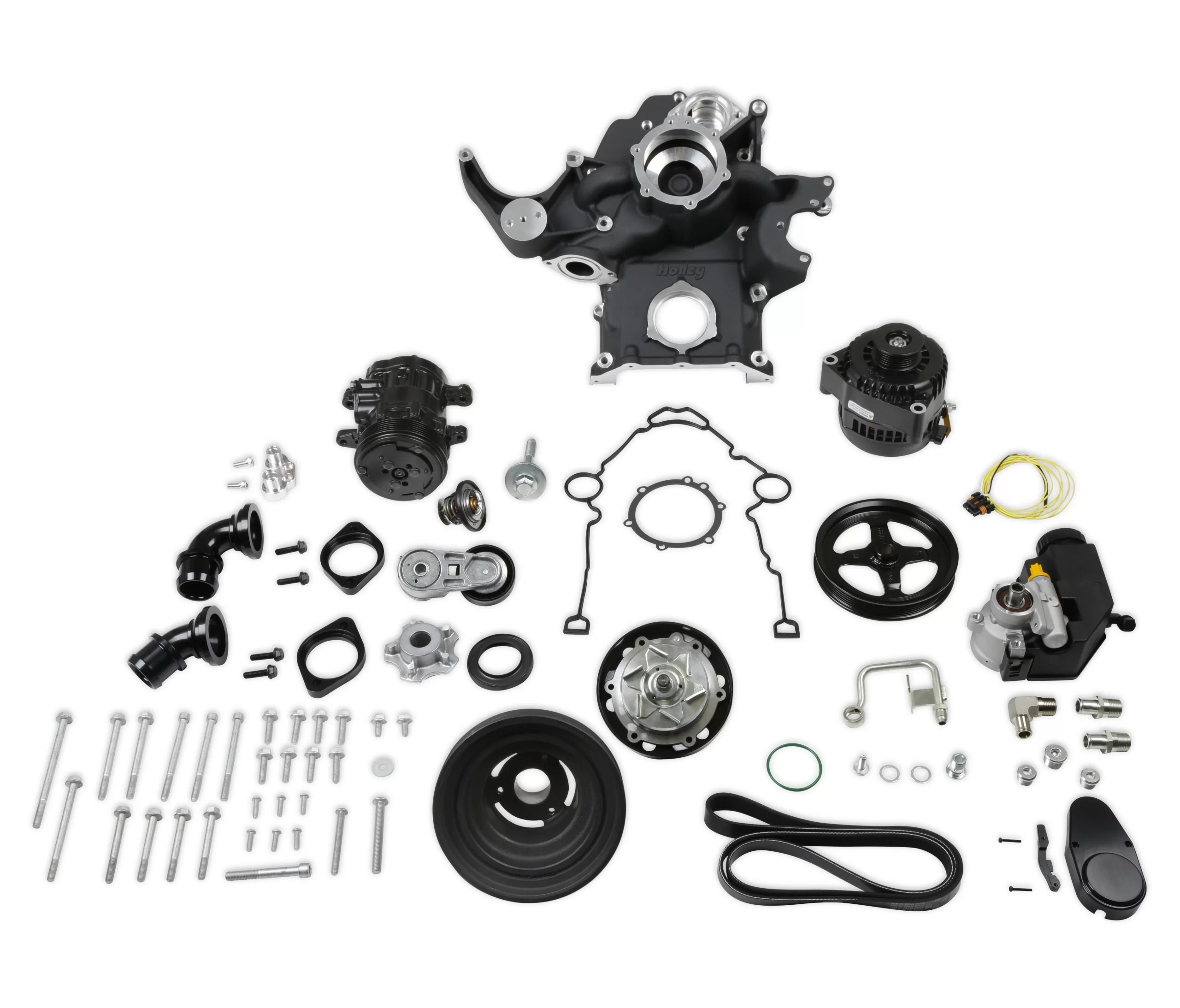 Holley_Full_20-291bk-scaled Gen III Hemi Holley Black Mid-Mount Accessory System - Image 1